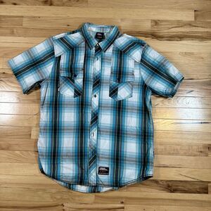 Vintage 90s No Fear Men’s Button Up Size XL This Is My Comfort Zone Plaid